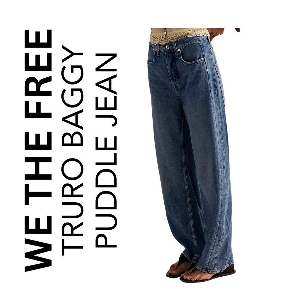 FREE PEOPLE We The Free Truro Baggy Puddle Jeans in size 27 - New with Tags